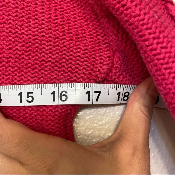 Gap kids Girl’s hot pink chunky cable knit thick fisherman sweater M 5-6 old - Picture 9 of 9